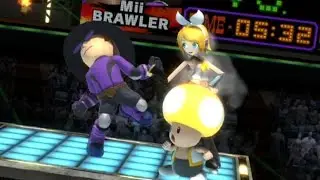 Super Smash Bros. Kagamine Rin (Daisy Mod) Vs. Mii Brawler (Me)