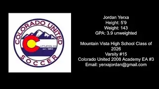 Jordan Yerxa u16 Elite Academy Highlights