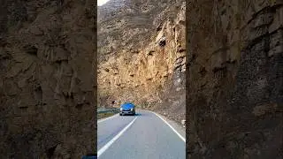 Дорога под скалами. The Beautiful Nature of Dagestan. #travel #mountains #live #village #life
