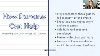 Transitioning from Middle to High School