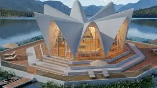 السقف المنحني بأبسط طريقة في اوتوكاد 3d totorial curved surface in autocad