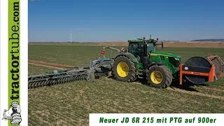 Gülle ausbringen mit JD 6R 215 und Bomech - 900er Reifen mit PTG - Janssen Kalkar