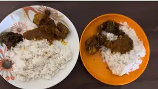 Chicken legs with black channa ani bhat, #mukbang