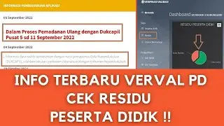 INFO TERBARU VERVAL PD TAHUN 2022