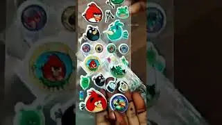 Cute Stickers Collection | Stickers Unboxing ❤️ | #unboxing #stickers #shortsvideo #angrybirds