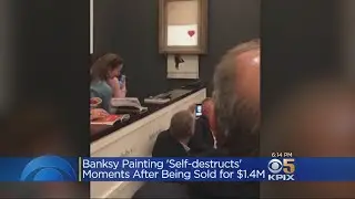 Banksy's $1.4 Million 'Girl With Balloon' Self-Destructs At Sotheby's Auction