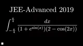 Integral from JEE Advanced 2019