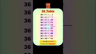 36 Table Trick