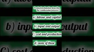 Production function #economics #micro#ppc #ppsc #upsc