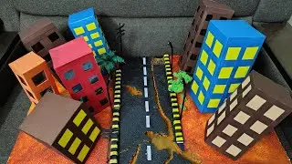 Earthquake school project work making..