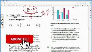 8.Sınıf 2020 Bursluluk Sınavı Matematik Soruları Çözümü