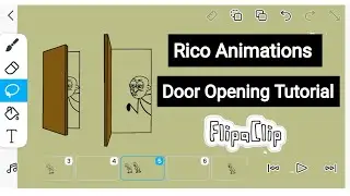 Door Opening Animation Tutorial with free images | Rico Animations | Flipaclip Animation Tutorial