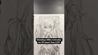 Day 2/39!  #初音ミク #vocaloid #hatsunemiku #animeeart #animeartwork #drawing #anime #animedrawing