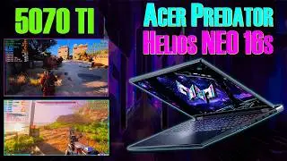 Acer Predator Helios Neo 16s (Slim) -  GAME TESTING -  RTX 5070 TI Model