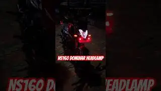NS160 with Dominar Headlight 😈 BEAST MODE ON 🔥 #viral #automobile #automobile  ​⁠ @Dc_pitstop