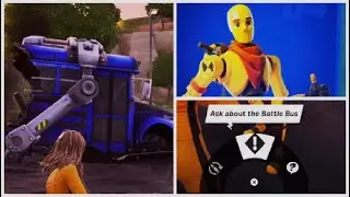 Talk to Dummy About the Battle Bus Destruction - Fortnite Battle Bus Quest