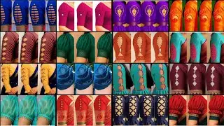 boutique style matching blouse & sleeves design/blouse hand designs new model/blouse hand designs