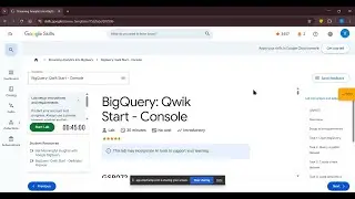 BigQuery: Qwik Start - Console | Streaming Analytics into BigQuery | Google Cloud skill badge GSP072