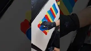 Acrylic Pouring Swipe! Colorful Fluid Painting 🎨