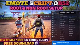 Free Fire new Emote GG Script 2026 root and non root setup |  100+ Emotes Menu 