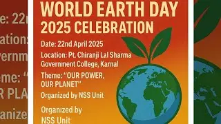 World Earth Day 2025 | NSS Plantation & Poster Event | Save Earth | Pt. C.L.S. Govt. College, Karnal
