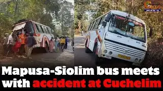 Mapusa-Siolim bus meets with accident at Cuchelim