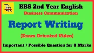 Report Writing || 2nd Year English|| Business communication || how to write report with model report