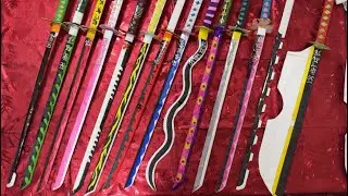 How to make demon slayer nichrin swords with paper  | Papercraft demon slayer sword | Paper sword |