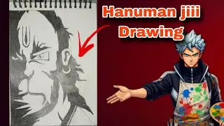 How To Make Hanuman Ji With Pencil ✏️ #HanumanJiDrawing #HanumanArt #DrawingShorts #IndianArt #Art