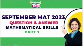 MAT SEP 2023 | QUESTIONS & ANSWERS | MATHEMATICAL SKILLS | Part 1 #mat2024