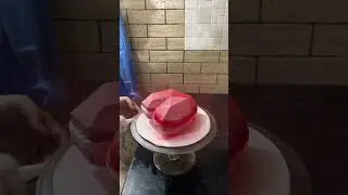 Pinata cake making | red heart shape hammer cake | #shorts #ytshorts #pinatacake