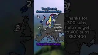 Top 10 most democratic countries  #democracy #europe #geography  #music #map #capcut #shorts