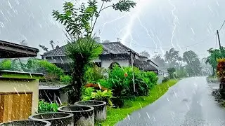 Can You Sleep?,🌧️Very Heavy Rainstorm in Rural Indonesia l Deal with Stress