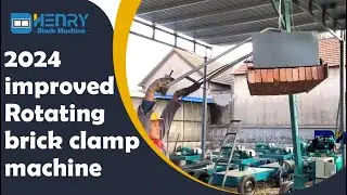 2024 improved Rotating brick clamp machine for stacking fired red clay bricks to load blocks