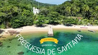 Praia Freguesia de Santana e Igreja de Freguesia de Santana #ilhagrande #angradosreis