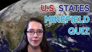 Playing the US States No Outlines Minefield Quiz