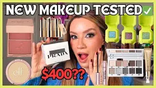 FULL FACE OF NEW MAKEUP | PATRICK TA, HALF MAGIC, PRADA, ELF, DIBS