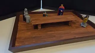 DIY D&D WOODEN FLOOR | Easy role play craft | painted popsicle sticks 