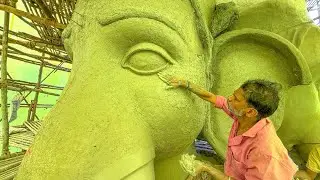 Khairatabad Ganesh Main Face Final Finishing Getting Ready Khairatabad Ganesh 2025 #ganesh