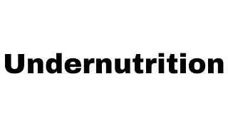 What is Under Nutrition in Hindi | Under Nutrition kya hota hai | what is Under Nutrition