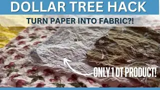 Dollar Tree HACK! Turning Paper Into FABRIC With 1 DT Product! the Art of MOMIGAMI 🧾