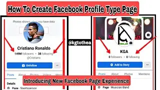 How To Create Facebook Profile Type Page | Introducing New Facebook Page Experience