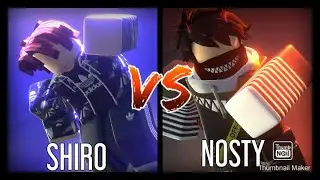 Shiro vs Nosty! Who will win in a 1 v 1? Roblox Super Power Training Simulator