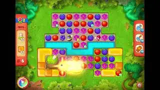 GardenScapes Level 1075 no boosters (13 moves)