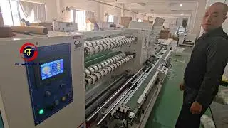 FR-210N BOPP Tape Slitting Machine with Servo Control Core Loading Machine
