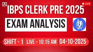 IBPS CLERK PRELIMS EXAM ANALYSIS (4 OCT 2025 SHIFT 1) | EXAM ANALYSIS #ibpsclerk #prelims #exam