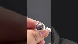 Boulder opal ring / rainbow opal / genuine opal / natural opal / boulder opal jewelry / size 8 opal