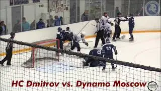 Junior Hockey Line Brawl & Goalie fight - HC Dmitrov vs. Dynamo Moscow -  19/20 Season | U14 | 2006