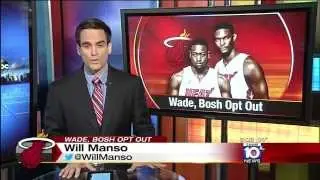 June 28, 2014 - WPLG - Dwyane Wade & Udonis Have Opted Out of Contracts and Bosh is Rumored Next