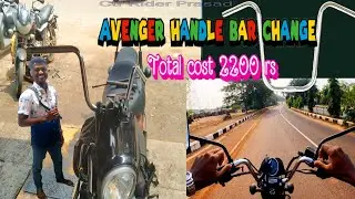 Handle bar modified Avenger bike | thunderbird handlebar set top#telugubiker